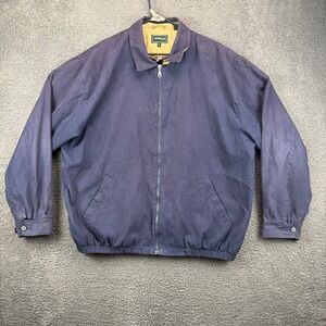 Golf Masters Mens Navy Blue Lightweight‎ Zip Up Bomber Jacket XL